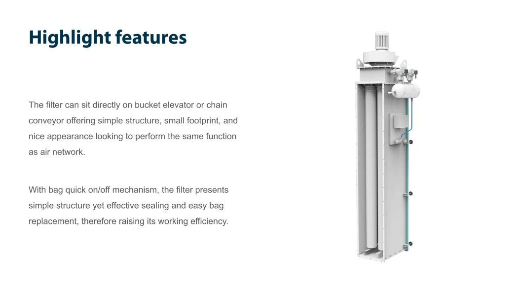 High Pressure Jet Round Bag Industrial Air Dust Control Equipment for Bucket Elevator etc. Conveyor Machine in Conveying System